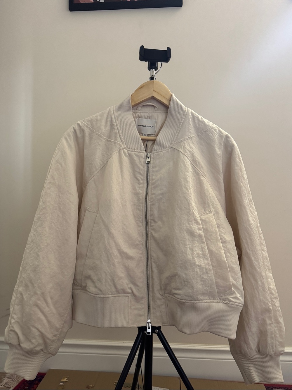 Banana Republic Ivory Bomber Jacket